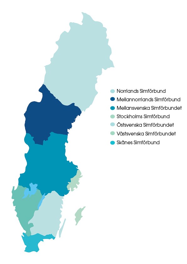 Distrikten Sverigekarta